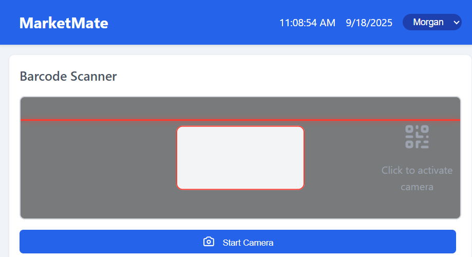 Supermarket Item Scanner Web App